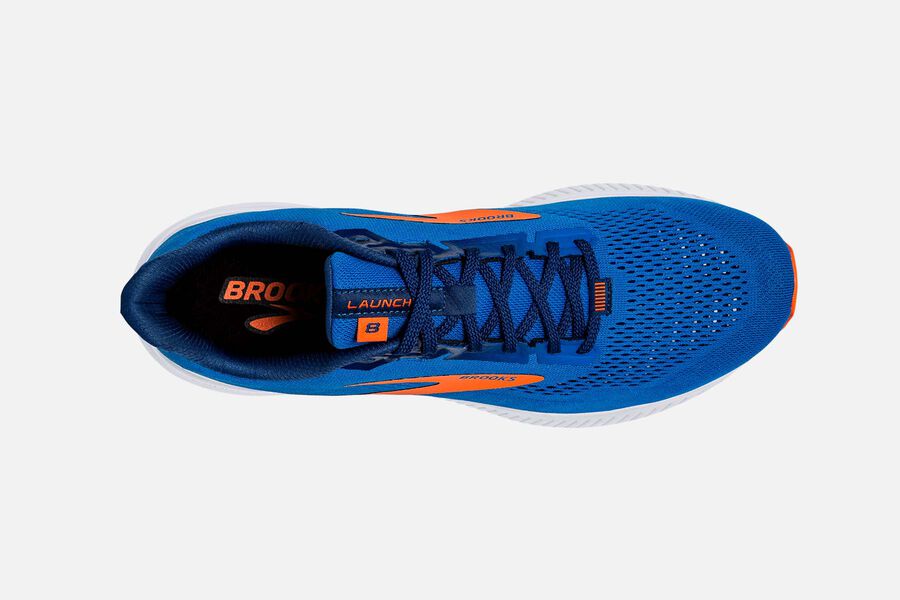 Brooks Launch 8 Road Running Shoes - Mens - Blue/Orange - AN9672418